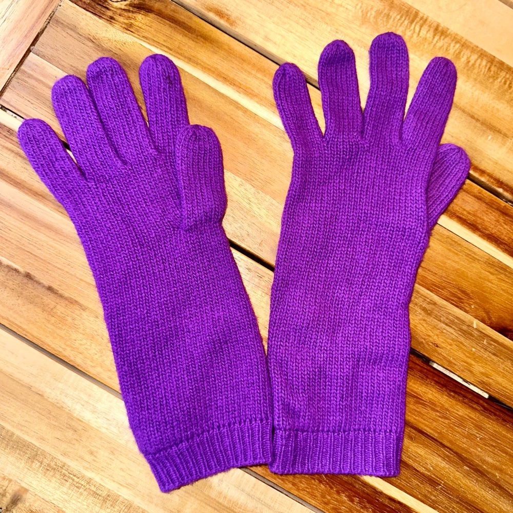 J. Crew Purple Cozy Gloves